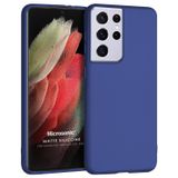 Microsonic Matte Silicone Samsung Galaxy S21 Ultra Lacivert Cep Telefonu Kılıfı