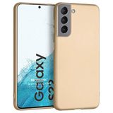 Microsonic Matte Silicone Samsung Galaxy S22 Gold Cep Telefonu Kılıfı