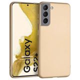 Microsonic Matte Silicone Samsung Galaxy S22 Plus Gold Cep Telefonu Kılıfı