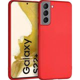 Microsonic Matte Silicone Samsung Galaxy S22 Plus Kırmızı Kılıf