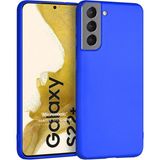 Microsonic Matte Silicone Samsung Galaxy S22 Plus Mavi Cep Telefonu Kılıfı