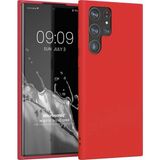Microsonic Matte Silicone Samsung Galaxy S22 Ultra Kırmızı Kılıf