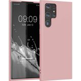 Microsonic Matte Silicone Samsung Galaxy S22 Ultra Rose Gold Cep Telefonu Kılıfı