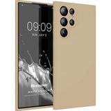 Microsonic Matte Silicone Samsung Galaxy S23 Ultra Gold Cep Telefonu Kılıfı