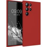 Microsonic Matte Silicone Samsung Galaxy S23 Ultra Kırmızı Kılıf