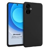 Microsonic Matte Silicone TECNO Camon 19 Pro için Kılıf Siyah [Camon 19 Pro ile Uyumlu Kılıf - Siyah]