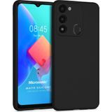 Microsonic Matte Silicone Tecno Spark 8C Siyah Kılıf