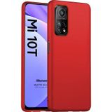 Microsonic Matte Silicone Xiaomi Mi 10T Pro Kırmızı Cep Telefonu Kılıfı