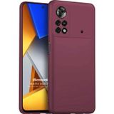 Microsonic Matte Silicone Xiaomi Poco M4 Pro 4G Mor Cep Telefonu Kılıfı