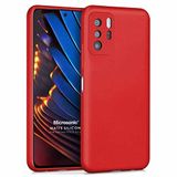 Microsonic Matte Silicone Xiaomi Poco X3 GT için Kılıf Kırmızı [Poco X3 GT ile Uyumlu Kılıf - Kırmızı]