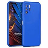 Microsonic Matte Silicone Xiaomi Poco X3 GT için Kılıf Mavi [Poco X3 GT ile Uyumlu Kılıf - Mavi]