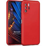 Microsonic Matte Silicone Xiaomi Poco X3 GT Kırmızı Cep Telefonu Kılıfı