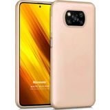 Microsonic Matte Silicone Xiaomi Poco X3 NFC Gold Cep Telefonu Kılıfı