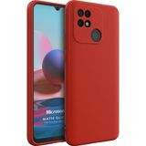 Microsonic Matte Silicone Xiaomi Redmi 10C Kırmızı Kılıf