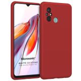 Microsonic Matte Silicone Xiaomi Redmi 12C için Kılıf Kırmızı [Redmi 12C ile Uyumlu Kılıf - Kırmızı]