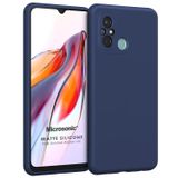 Microsonic Matte Silicone Xiaomi Redmi 12C için Kılıf Lacivert [Redmi 12C ile Uyumlu Kılıf - Lacivert]