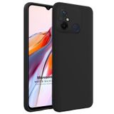 Microsonic Matte Silicone Xiaomi Redmi 12C için Kılıf Siyah [Redmi 12C ile Uyumlu Kılıf - Siyah]