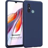 Microsonic Matte Silicone Xiaomi Redmi 12C Lacivert Cep Telefonu Kılıfı