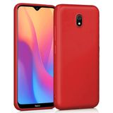 Microsonic Matte Silicone Xiaomi Redmi 8A Kırmızı Cep Telefonu Kılıfı