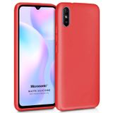 Microsonic Matte Silicone Xiaomi Redmi 9A Kırmızı Cep Telefonu Kılıfı