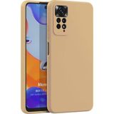 Microsonic Matte Silicone Xiaomi Redmi Note 11 Pro 5G Gold Cep Telefonu Kılıfı