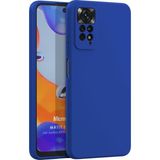 Microsonic Matte Silicone Xiaomi Redmi Note 11 Pro 5G Mavi Cep Telefonu Kılıfı