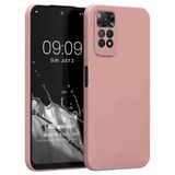Microsonic Matte Silicone Xiaomi Redmi Note 11 Rose Gold Cep Telefonu Kılıfı