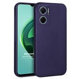 Microsonic Matte Silicone Xiaomi Redmi Note 11E için Kılıf Lacivert [Redmi Note 11E ile Uyumlu Kılıf - Lacivert]