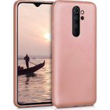 Microsonic Matte Silicone Xiaomi Redmi Note 8 Pro Rose Gold Cep Telefonu Kılıfı