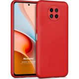 Microsonic Matte Silicone Xiaomi Redmi Note 9 5G Kırmızı Cep Telefonu Kılıfı