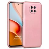 Microsonic Matte Silicone Xiaomi Redmi Note 9 5G Rose Gold Cep Telefonu Kılıfı