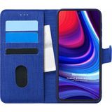 Microsonic Omix X300 Fabric Book Wallet Lacivert Cep Telefonu Kılıfı