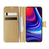 Microsonic Omix X500 Delux Leather Wallet Gold Cep Telefonu Kılıfı