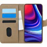 Microsonic Omix X500 Fabric Book Wallet Gold Cep Telefonu Kılıfı
