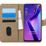 Microsonic Oppo A12 Fabric Book Wallet Gold Cep Telefonu Kılıfı