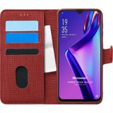 Microsonic Oppo A12 Fabric Book Wallet Kırmızı Cep Telefonu Kılıfı