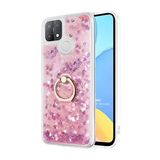 Microsonic Oppo A15 Glitter Liquid Holder Pembe Cep Telefonu Kılıfı