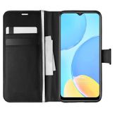 Microsonic Oppo A15 için Kılıf Delux Leather Wallet Siyah [A15s ile Uyumlu Kılıf - Siyah]