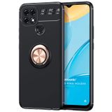 Microsonic Oppo A15 için Kılıf Kickstand Ring Holder Siyah Rose [A15 ile Uyumlu Kılıf - Siyah - Rose]