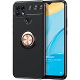 Microsonic Oppo A15 Kickstand Ring Holder Siyah Rose Kılıf