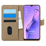 Microsonic Oppo A31 için Kılıf Fabric Book Wallet Gold [A31 ile Uyumlu Kılıf - Gold]