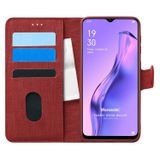 Microsonic Oppo A31 için Kılıf Fabric Book Wallet Kırmızı [A31 ile Uyumlu Kılıf - Kırmızı]