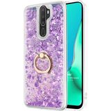 Microsonic Oppo A5 2020 Glitter Liquid Holder Mor Cep Telefonu Kılıfı