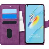 Microsonic Oppo A54 4G Fabric Book Wallet Mor Cep Telefonu Kılıfı