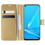 Microsonic Oppo A72 Delux Leather Wallet Gold Cep Telefonu Kılıfı