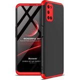 Microsonic Oppo A72 Double Dip 360 Protective Siyah Kırmızı Kılıf