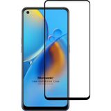 Microsonic Oppo A74 4G Tam Kaplayan Temperli Siyah Cam Ekran Koruyucu