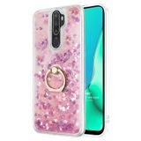 Microsonic Oppo A9 2020 Glitter Liquid Holder Pembe Cep Telefonu Kılıfı