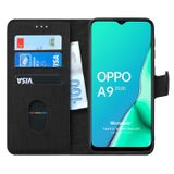 Microsonic Oppo A9 2020 için Kılıf Fabric Book Wallet Siyah [A9 2020 ile Uyumlu Kılıf - Siyah]