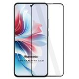 Microsonic Oppo Reno 11F Tam Kaplayan Temperli Cam Ekran Koruyucu Siyah [Reno 11F ile Uyumlu Ekran Koruyucu - Siyah]